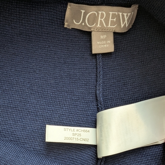 J Crew Sailor Sweater Trouser MP Pull On Wide Leg Pants Knit Coastal Preppy Silk - Picture 8 of 8